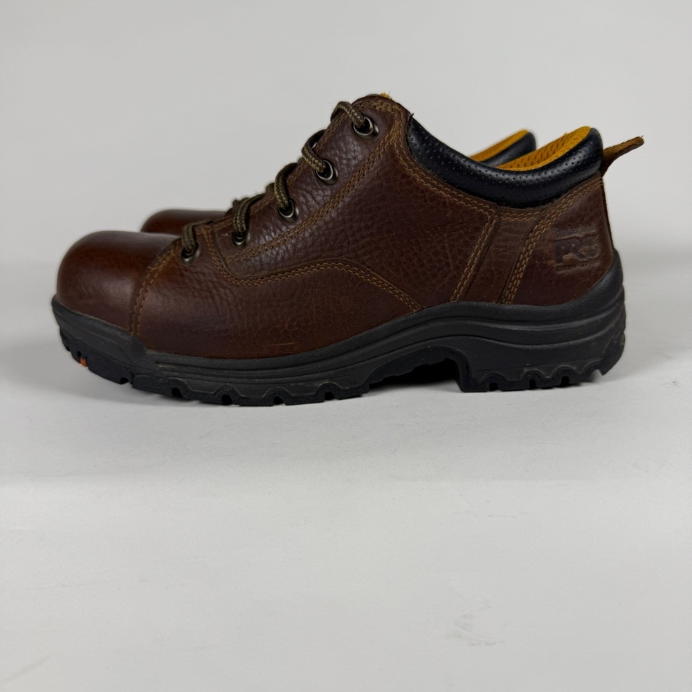 Timberland PRO Titan Oxford Womens Brown Safety Toe Work Shoes Size 9.5